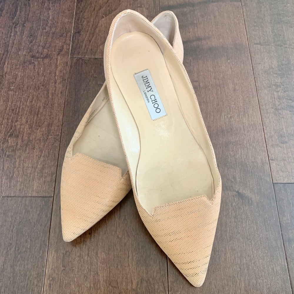 Jimmy Choo Attila Pixelated Leather Flat - Picture 2 of 5